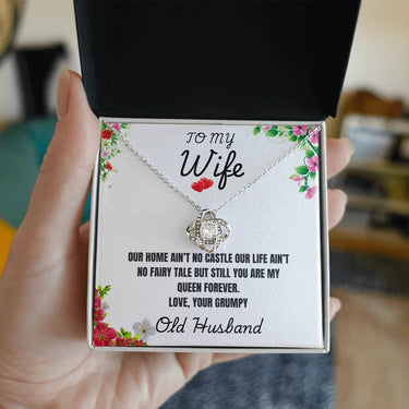 To My Wife - Love Knot Necklace - Gift Set - SLDDL0081 - Sunshine Letters Co